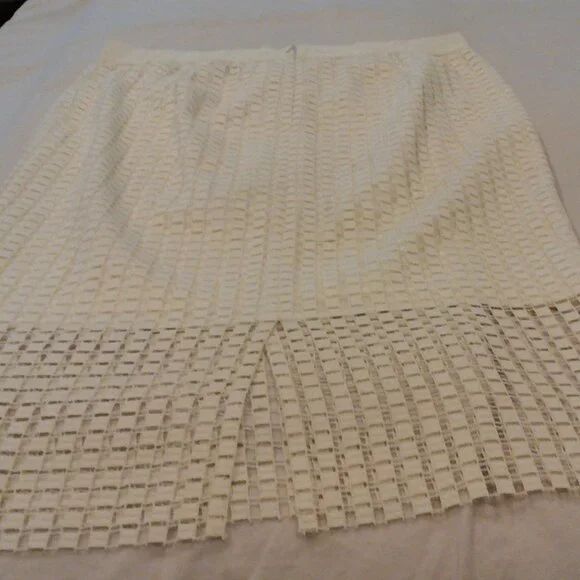 AnnTaylor Lace Skirt.  Ivory. Size 14 - Picture 4 of 4